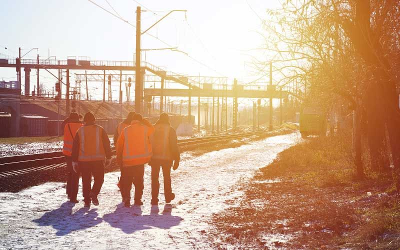 Railway workers.