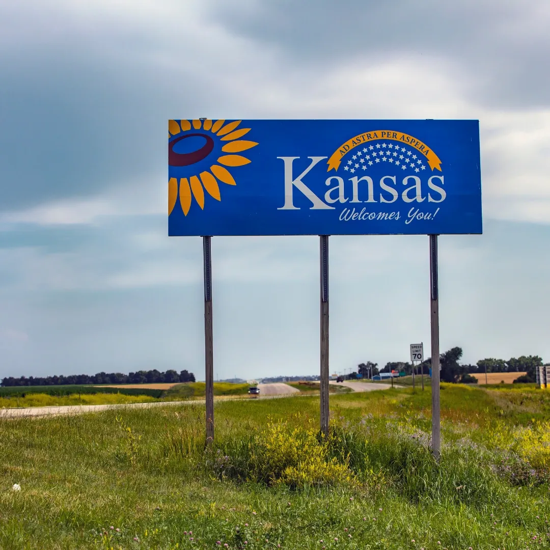 Kansas state sign.